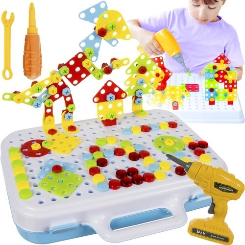 Kreatives Mosaik mit Bohrmaschine - Set mit 196 Teilen