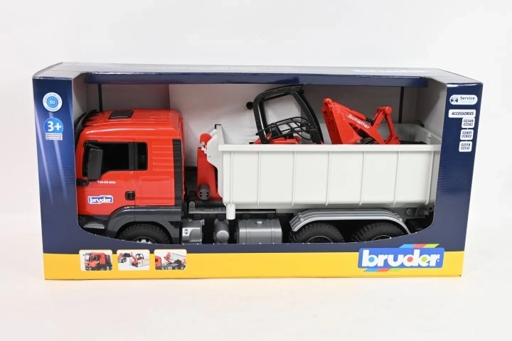 Bruder MAN TGS Lastwagen mit Container und Schäffer Hoflader