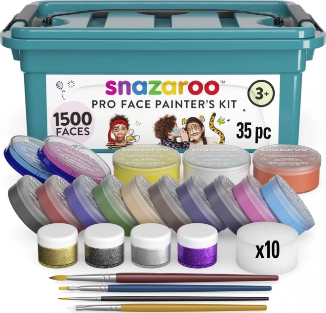 Snazaroo Profi-Box für Gesichtsbemalung – Set mit 35 Teilen