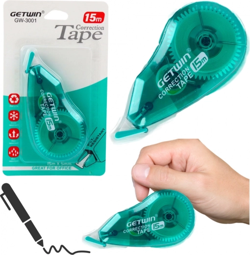 Korrekturmaus auf Band 15m x 5mm grün