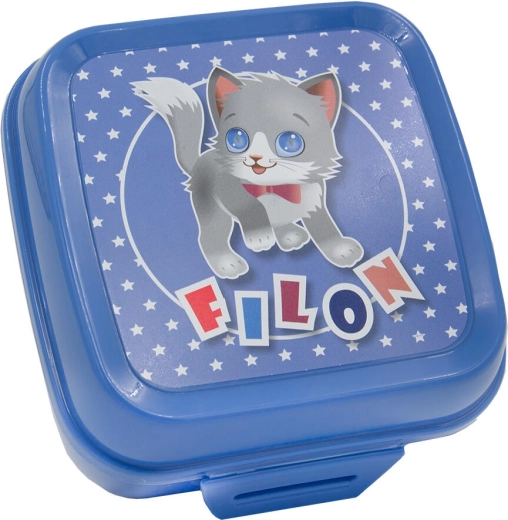 Lunchbox mit Klickverschluss 12,5 × 12,5 × 8 cm – Kunststoff, Farbmix