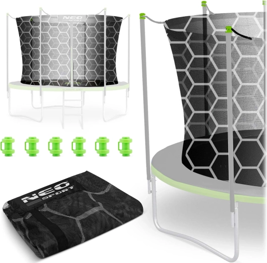 Innenschutznetz für Trampolin Neo-Sport 312 cm (10 ft) für 6 Stangen