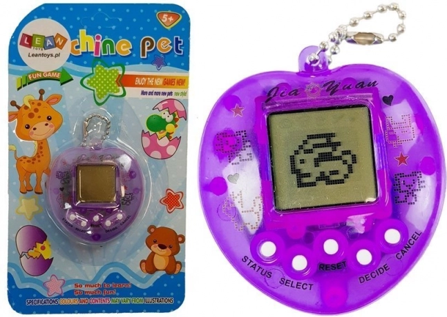 Elektronisches Spiel Tamagotchi lila mit kurzem Kettchen