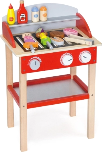 Standgrill mit stabiler Konstruktion und Ablage