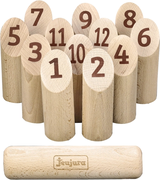 Jeujura Holzspiel Mölkky – finnisches Kegelspiel