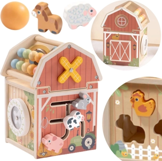 Holz-Aktivitätsstall mit Zähler und Sortierer TOOKY TOY