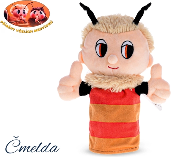 Plüsch-Handpuppe Čmelda – Geschichten der Bienenbären, 24 cm