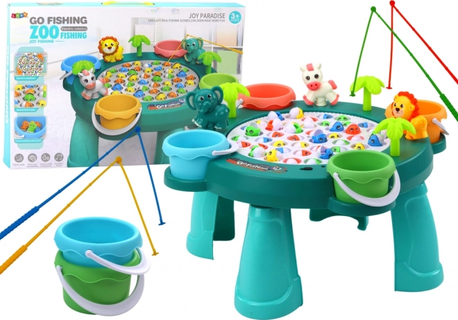 Kinderspiel Fischfang mit Tisch – grün