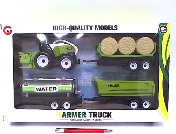 Traktor mit Anhängern – Kinder-Set mit Bauernhoffahrzeug