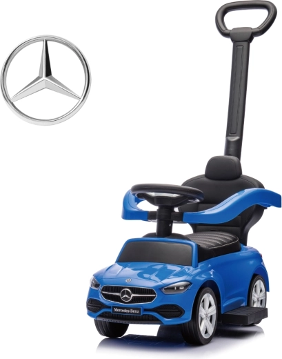 Milly Mally Rutschfahrzeug mit Schiebestange Mercedes-Benz C-Class Deluxe, blau