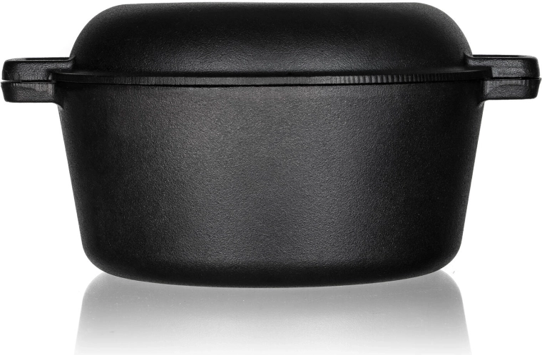 Massives Gusseisen für gleichmäßige Wärme