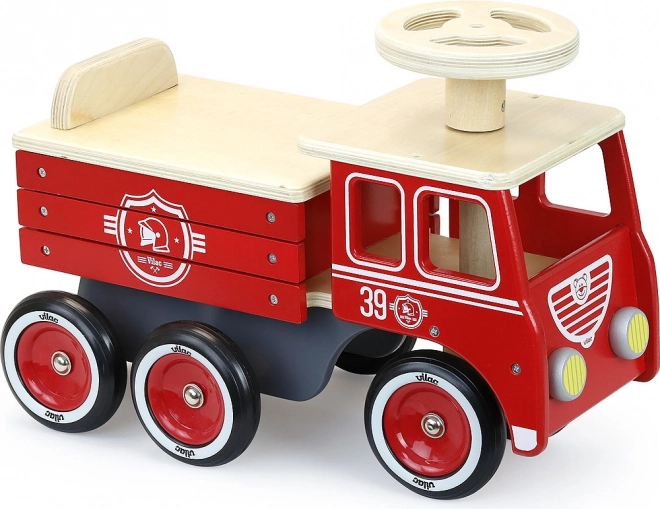 Vilac Holz-Rutschfahrzeug Feuerwehr