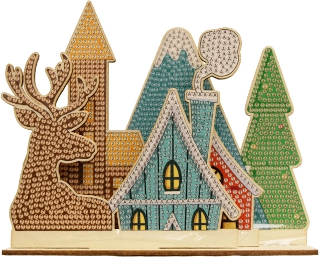 2Kids Toys Diamantmalerei mit Ständer – Rentierdorf