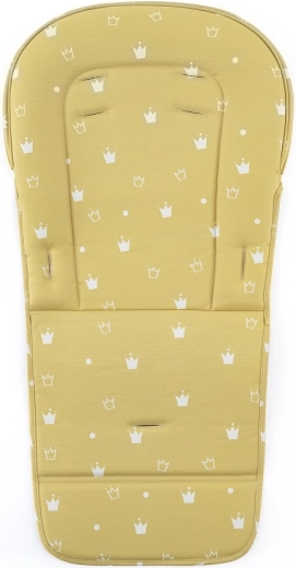 Petite&Mars Sitzbezug und Tablett für den Kinderhochstuhl Gusto – Ocker, Crowns