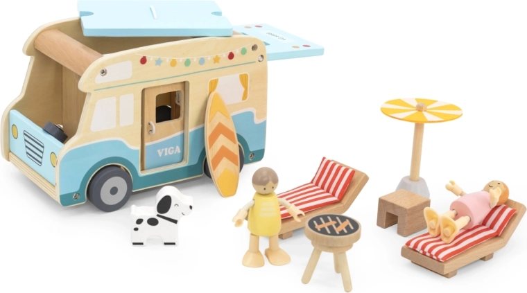 Viga Holz-Wohnmobil mit Zubehör