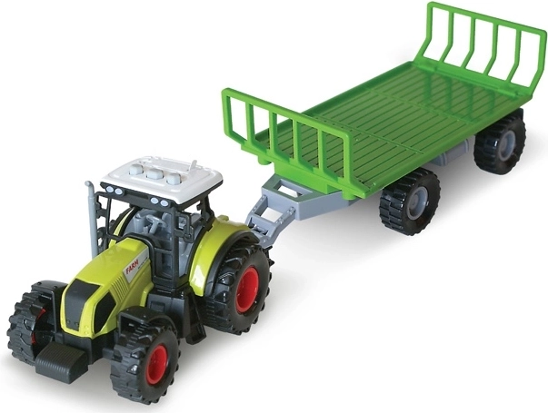 Traktor mit Anhänger für Heuballen mit Sound