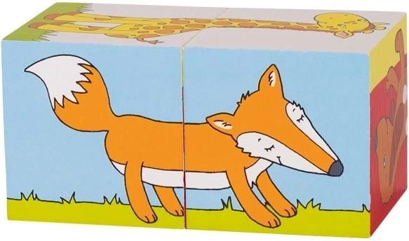 Holzklötze mit Tiermotiven für Kinder