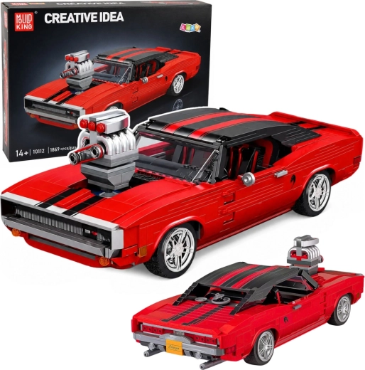 Konstruktionsbausatz Sportwagen Charger rot (1869 Teile)