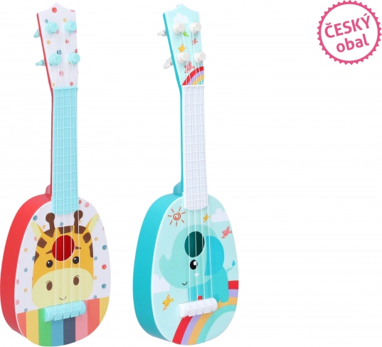Kindergitarre mit Motiv afrikanischer Tiere