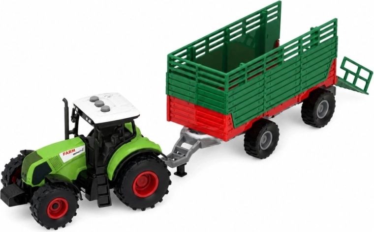 Traktor mit Anhänger und Effekten