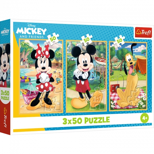 Puzzle 3x50 DISNEY – Mäuse in den Ferien