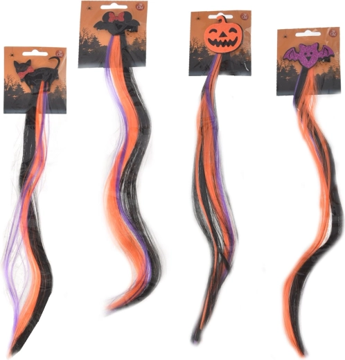 Haarspange mit Haarsträhne Halloween 38 cm