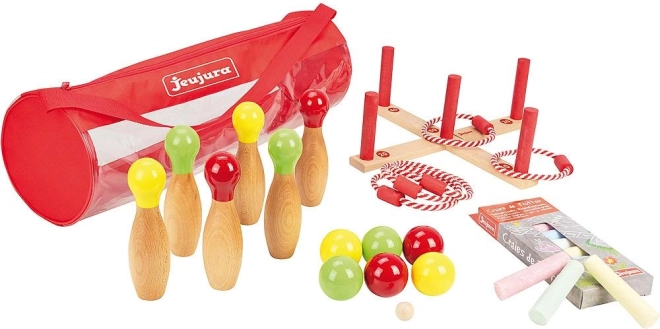 Jeujura Holzspiel-Set für draußen