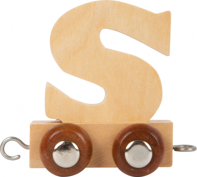Small Foot Holzwaggon mit dem Buchstaben S für Holzeisenbahnen
