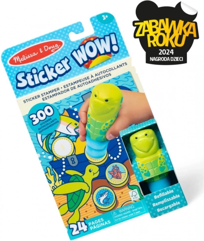 Sticker Wow - Buch und Stempel mit Aufklebern - Meeresschildkröte