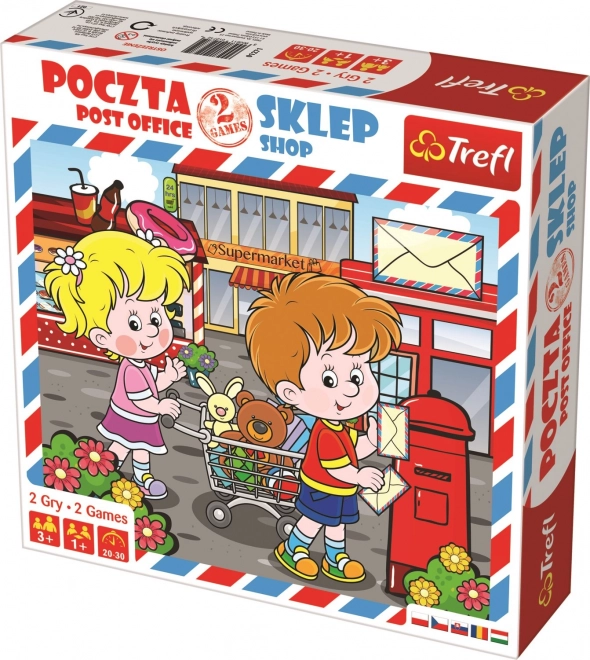 Trefl Spiele 2-in-1 Post und Handel