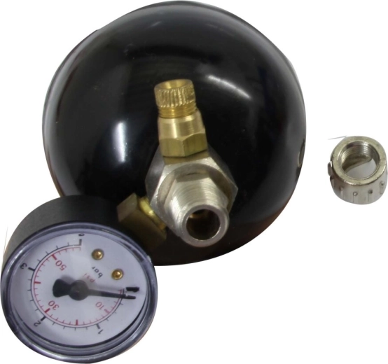 JAMARA Druckausgleichsbehälter mit Manometer und Voreinstellung