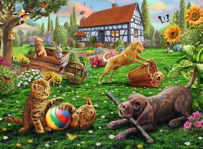 Ravensburger Puzzle Spiel im Hof – 200 Teile