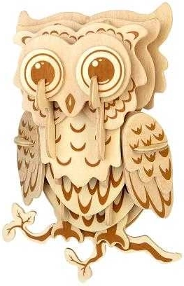 Woodcraft 3D-Holzpuzzle Eulchen