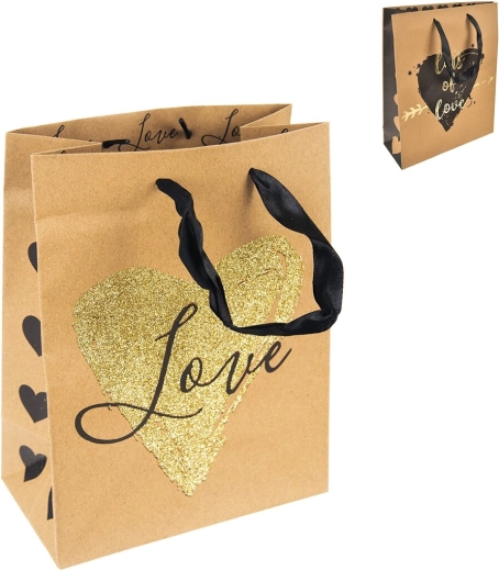 Geschenktasche LOVE 18 × 10 × 23 cm (3 Varianten)