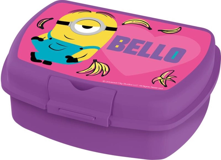 Kunststoff-Brotdose Minions, lila