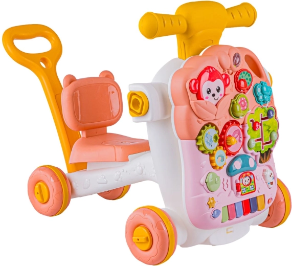 4-in-1: Lauflernwagen, Rutschfahrzeug und Lernspieltisch