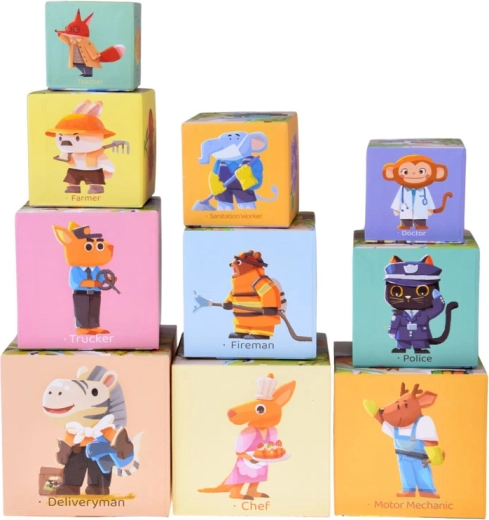 Tiere in Berufen und Fahrzeuge für mehr Fantasie