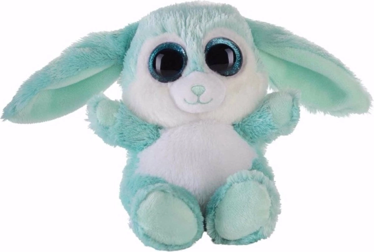 Plüschhäschen türkis mit großen Augen 15 cm - 1 Stück