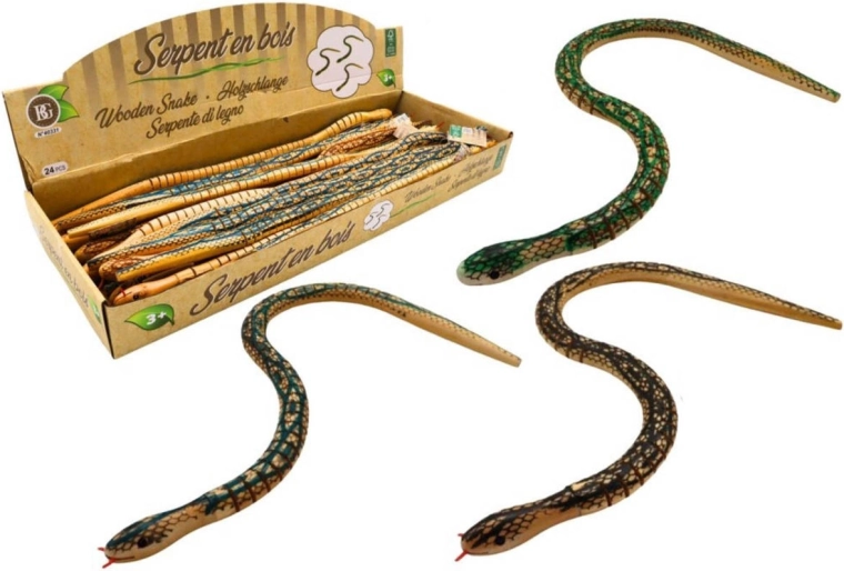 Hölzerne Gelenkschlange 50 cm – 1 Stück