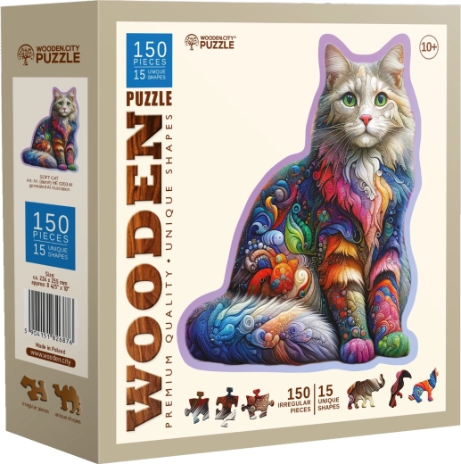 Holz-Puzzle WOODEN CITY Zarte Katze 150 Teile