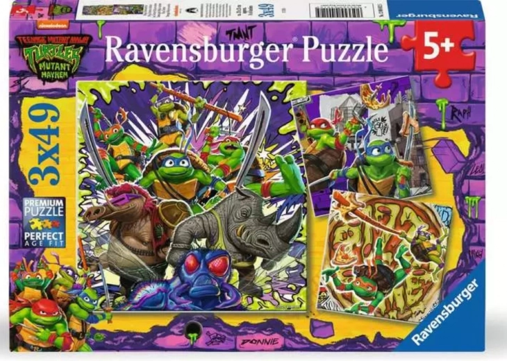 Puzzle Teenage Mutant Ninja Turtles 3×49 Teile RAVENSBURGER