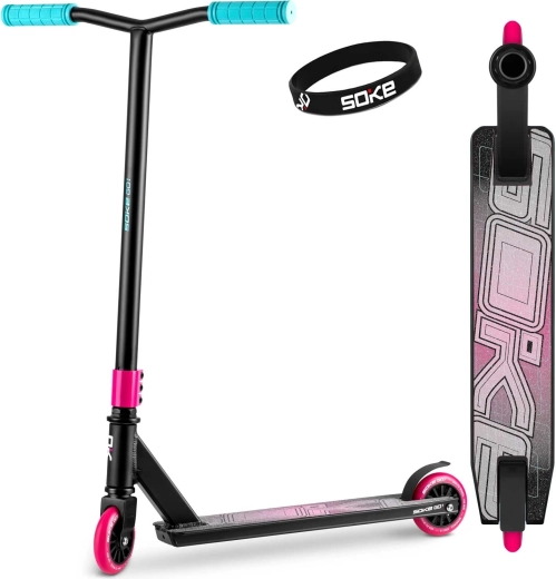 Soke Go! rosa-blaue Freestyle-Stunt-Scooter