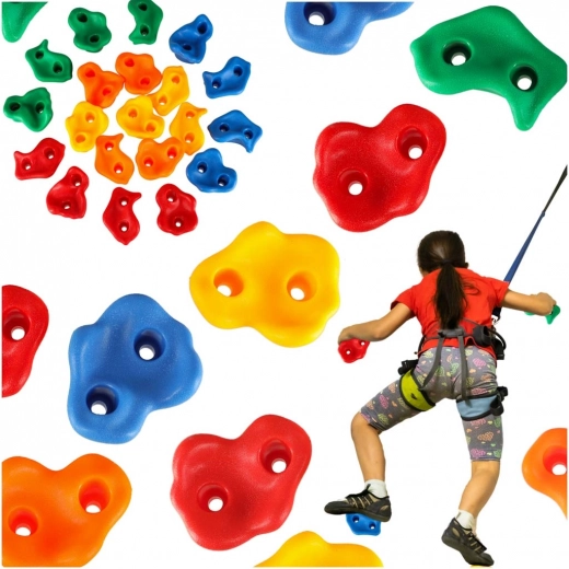 Bunte Klettergriffe für Kinder 20 Stk. mit Schrauben