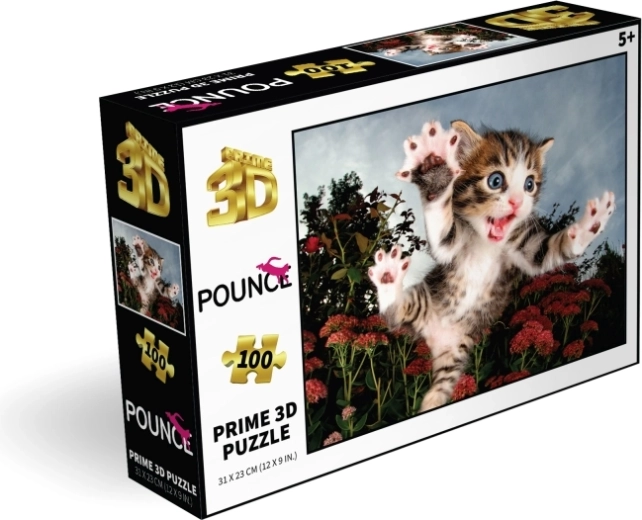 Niedliches Motiv eines springenden Kätzchens