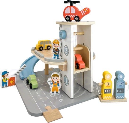 Mehrstöckige Garage mit Heliport