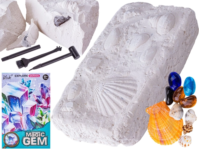 Archäologische Ausgrabungen – Mine mit Kristallen, Diamanten und Steinen