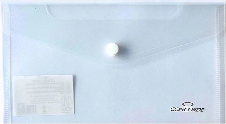 Dokumentenmappe mit Druckknopf DL transparent CONCORDE