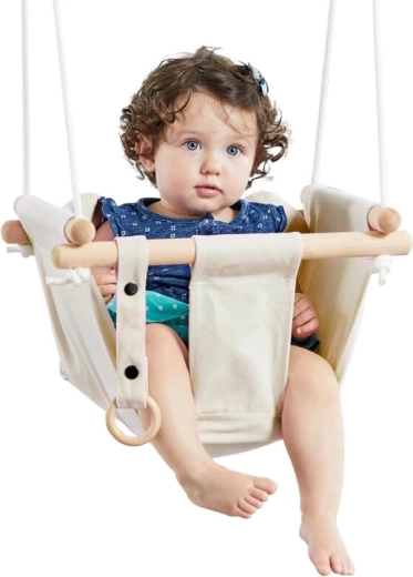 2Kids Toys textile Kinderschaukel aus 100 % Baumwolle – Beige