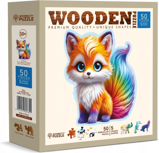 Holzpuzzle Niedlicher Fuchs 50 Teile von Wooden City