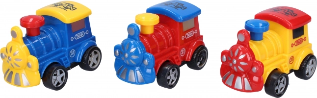 Bunte Schwungrad-Lokomotive 11 cm